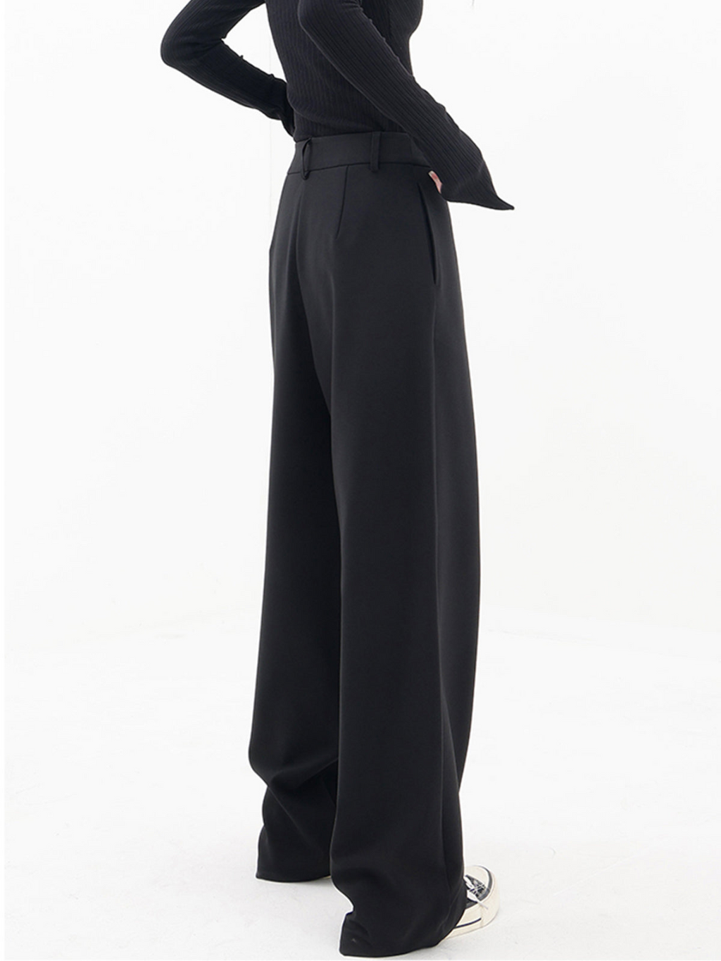 Mariel Women’s Wide-Leg Pants – High-Waist Asymmetric Baggy Trousers