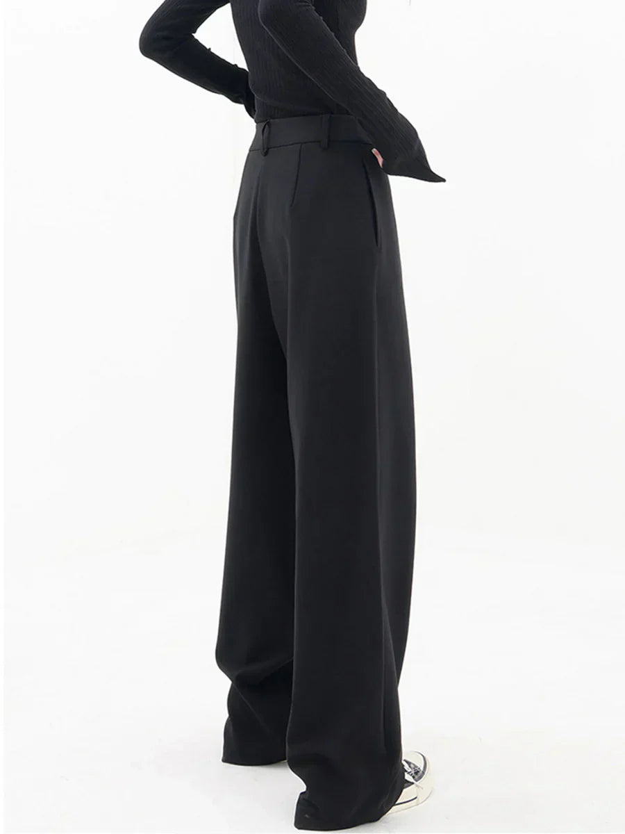 Emma Women’s Wide Leg Trousers – Breathable Loose Fit Casual Baggy Summer Pants