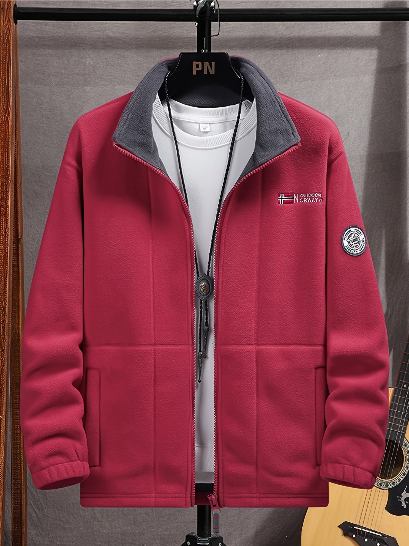 Ronan Men's Outdoor Fleece Jacket – Lightweight Thermal Zip-Up with High Collar
