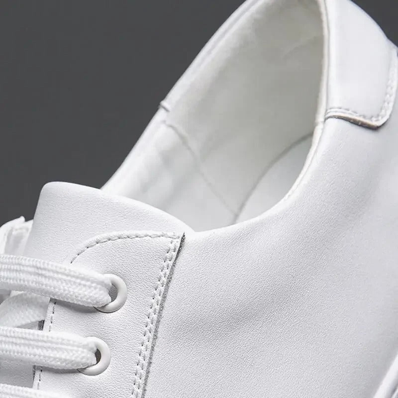 Felix Men's Leather Sneakers – Sleek Genuine Leather Sneakers with a Cushioned Sole and Timeless Design