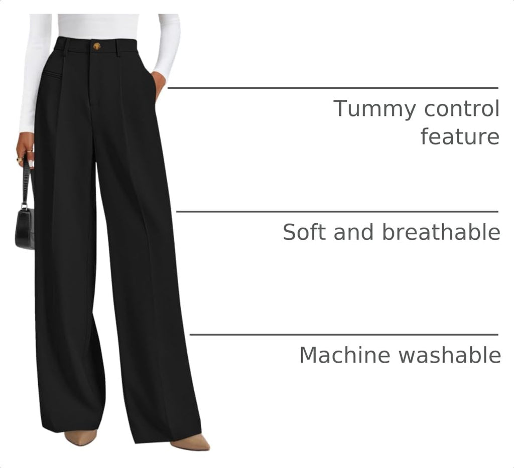 Anaëlle Women's High-Waisted Wide Leg Tailored Palazzo Trousers