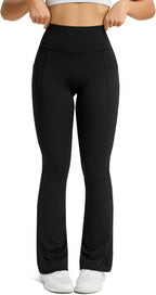 Sabine Women's High-Waisted Flared Yoga Pants with Side Pockets