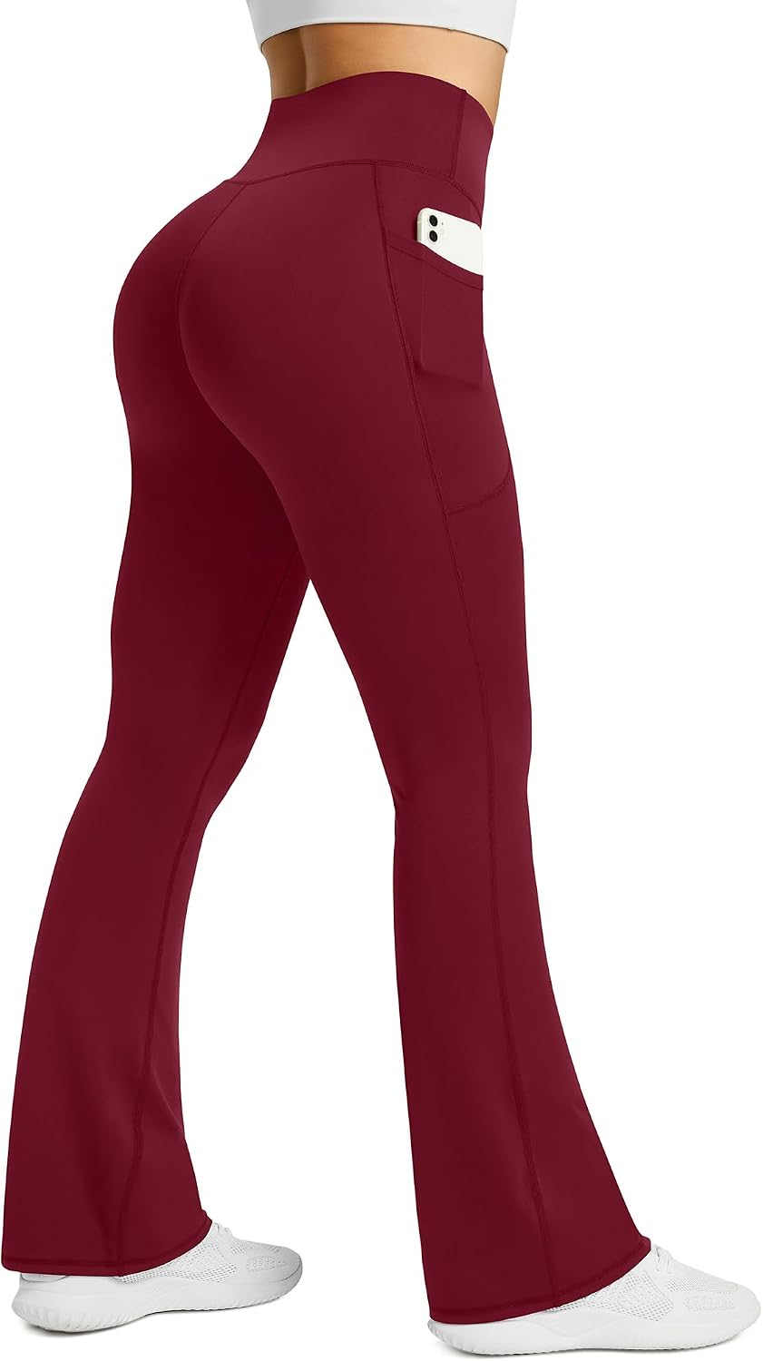 Sabine Women's High-Waisted Flared Yoga Pants with Side Pockets