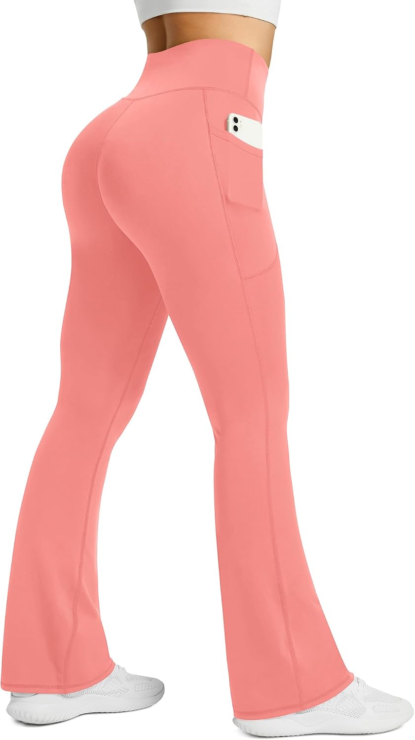 Sabine Women's High-Waisted Flared Yoga Pants with Side Pockets