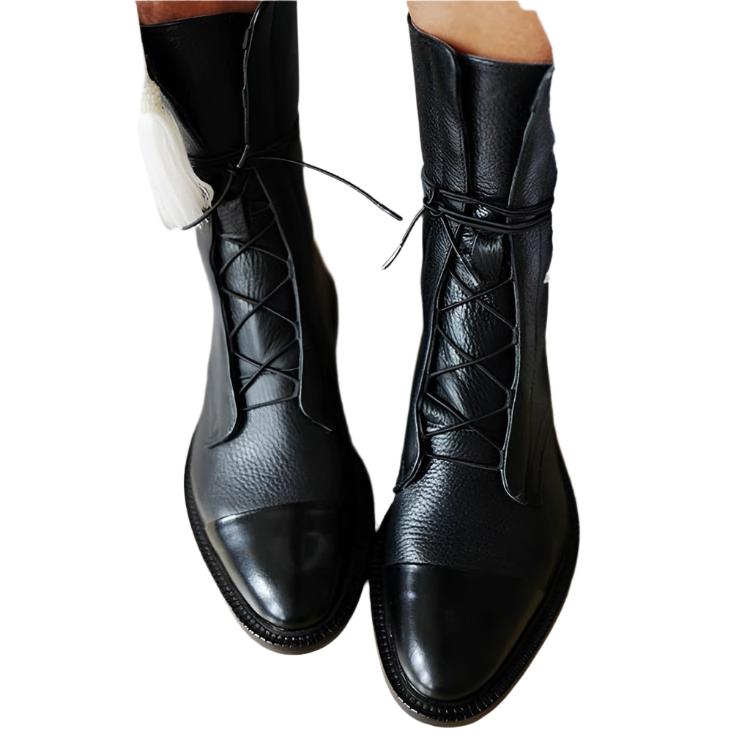 Benjamin Women's Boots – Refined Heeled Lace-Up Boots in Premium Leather