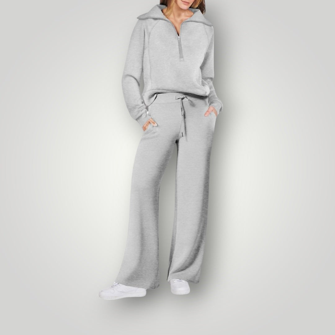 Madison Women's Lounge Set – Soft Oversized Sweatshirt & Jogger Pants Matching Set