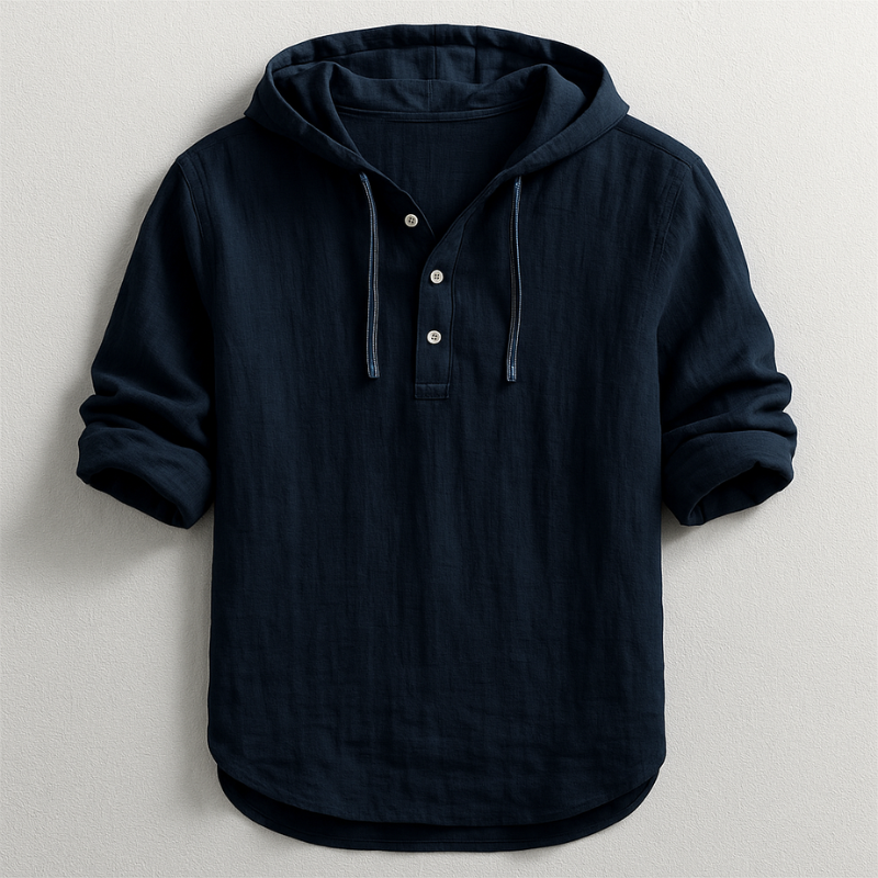 Emilio Men's Hooded Shirt – Lightweight Cotton Shirt with Modern Casual Style