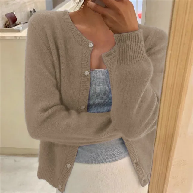 Mireille Women's Soft Knit Cardigan – Relaxed Fit Lightweight Everyday Sweater