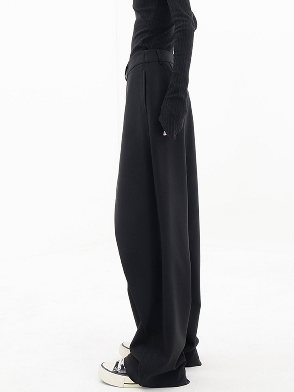 Mariel Women’s Wide-Leg Pants – High-Waist Asymmetric Baggy Trousers