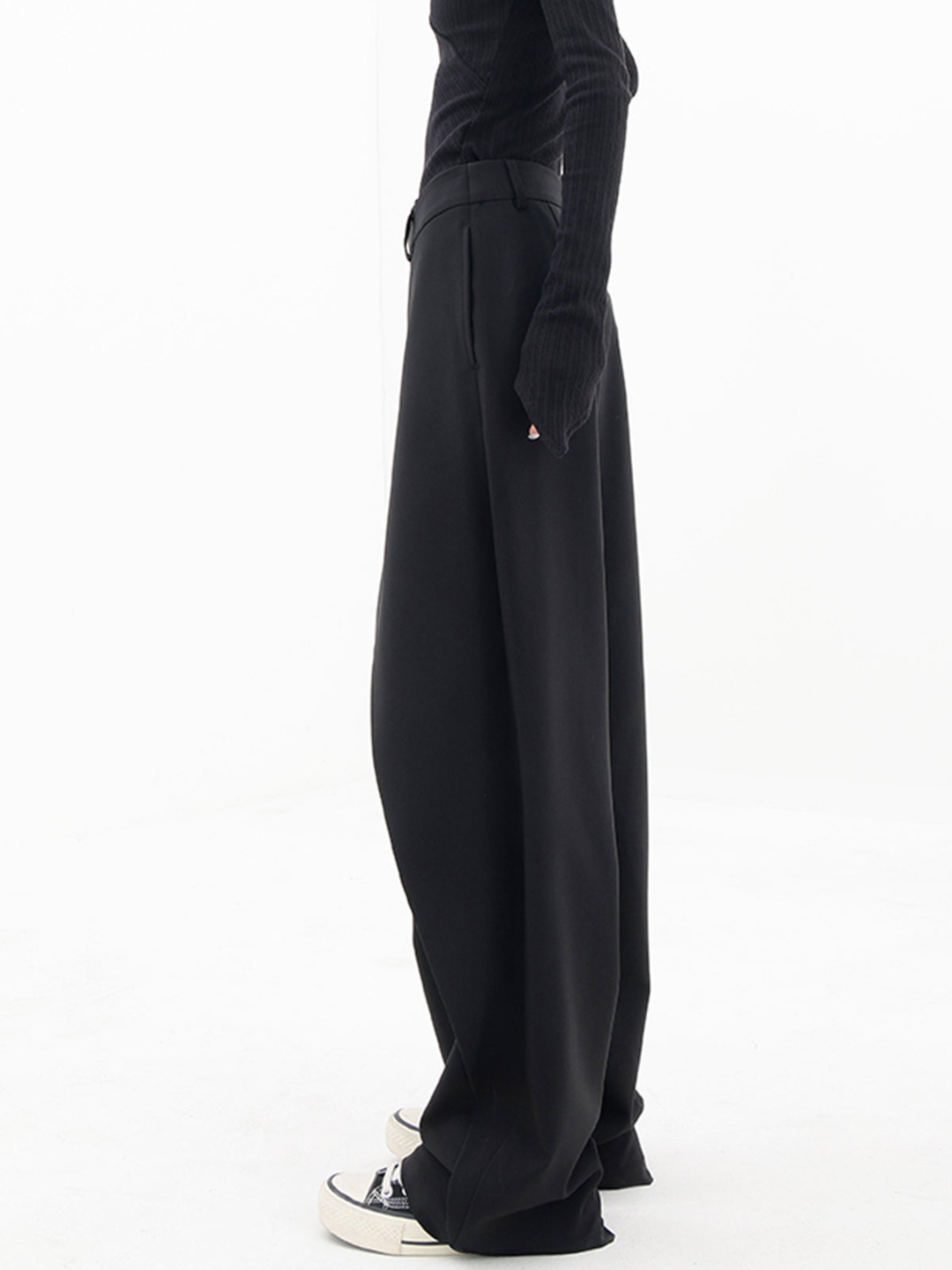Mariel Women’s Wide-Leg Pants – High-Waist Asymmetric Baggy Trousers