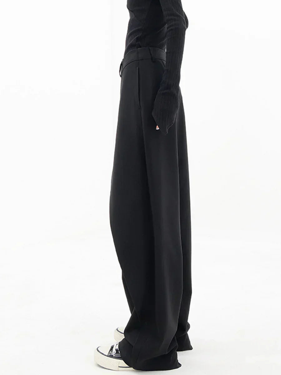 Emma Women’s Wide Leg Trousers – Breathable Loose Fit Casual Baggy Summer Pants