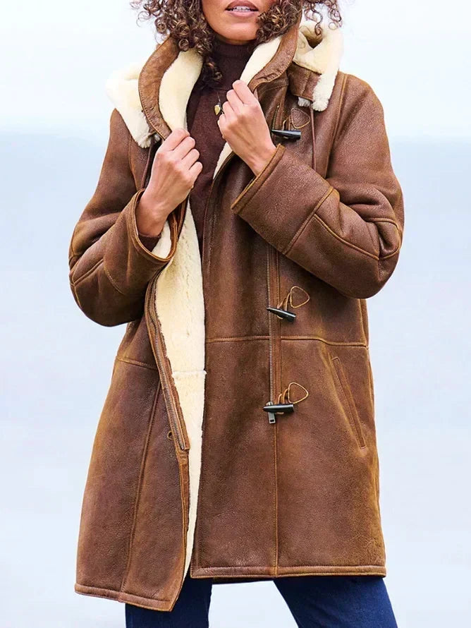 Lily Women's With Hood Coat – Cozy, Relaxed & Stylish for Winter Days
