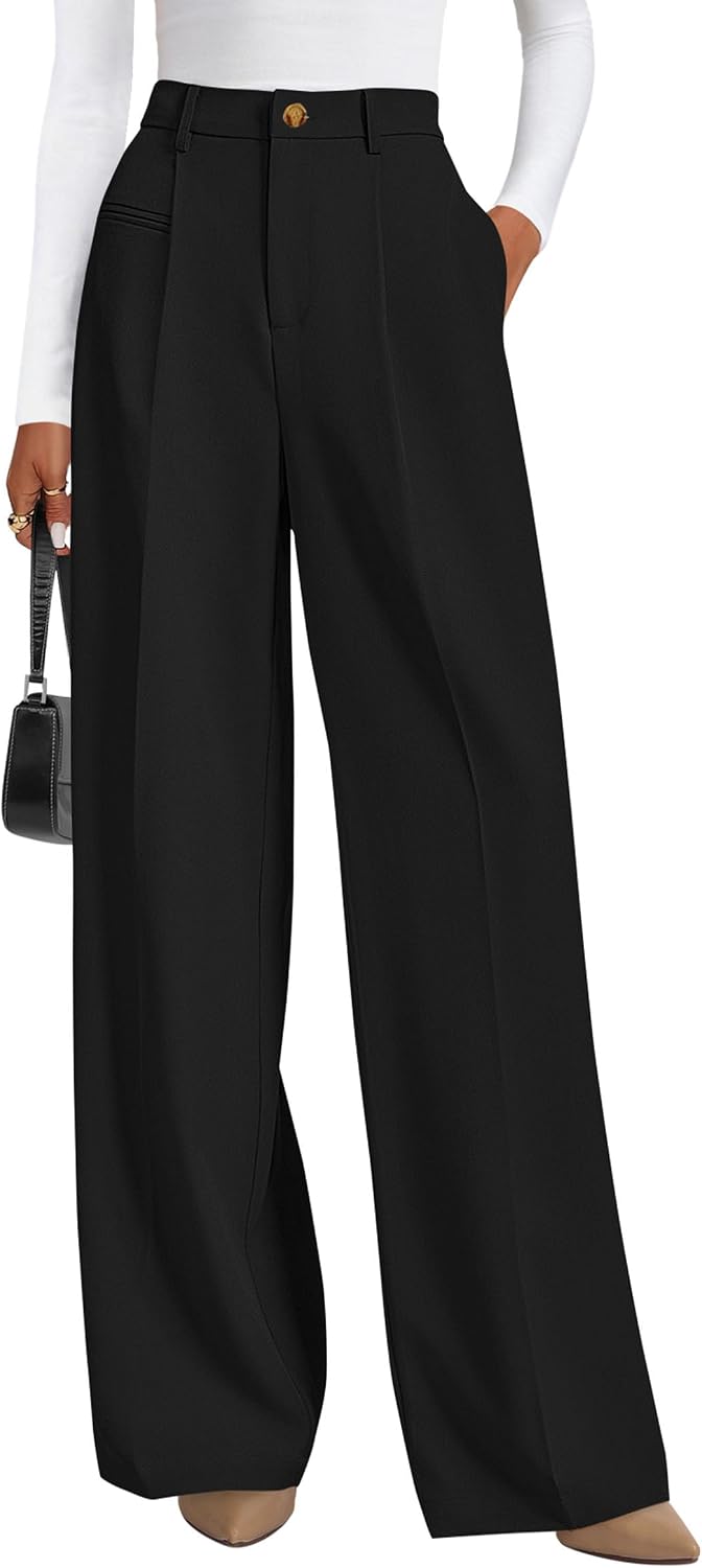 Anaëlle Women's High-Waisted Wide Leg Tailored Palazzo Trousers