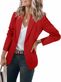 Trevor Women's Slim-Fit Blazer – Structured Lapel, One-Button Front & Flap Handy Pockets