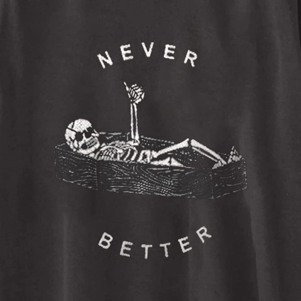 Odette - Oversized Vintage Graphic Cotton Blend T-Shirt Casual Summer Loose Fit Tee