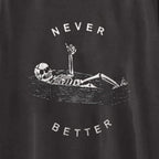 Odette - Oversized Vintage Graphic Cotton Blend T-Shirt Casual Summer Loose Fit Tee