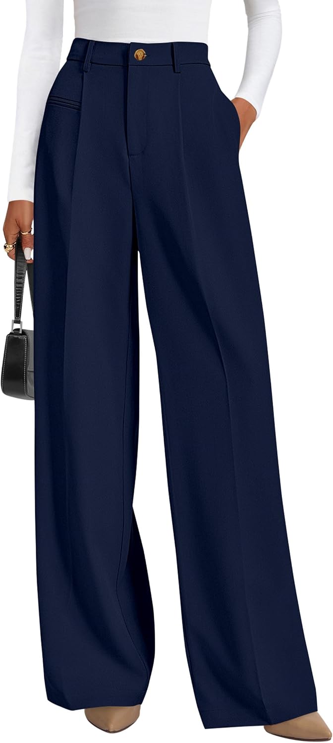 Anaëlle Women's High-Waisted Wide Leg Tailored Palazzo Trousers