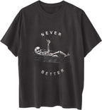 Odette - Oversized Vintage Graphic Cotton Blend T-Shirt Casual Summer Loose Fit Tee
