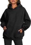 Tessa Women's Oversized Fleece Hoodie – Dropped-Shoulder Design, Front Pouch Pocket & Pullover