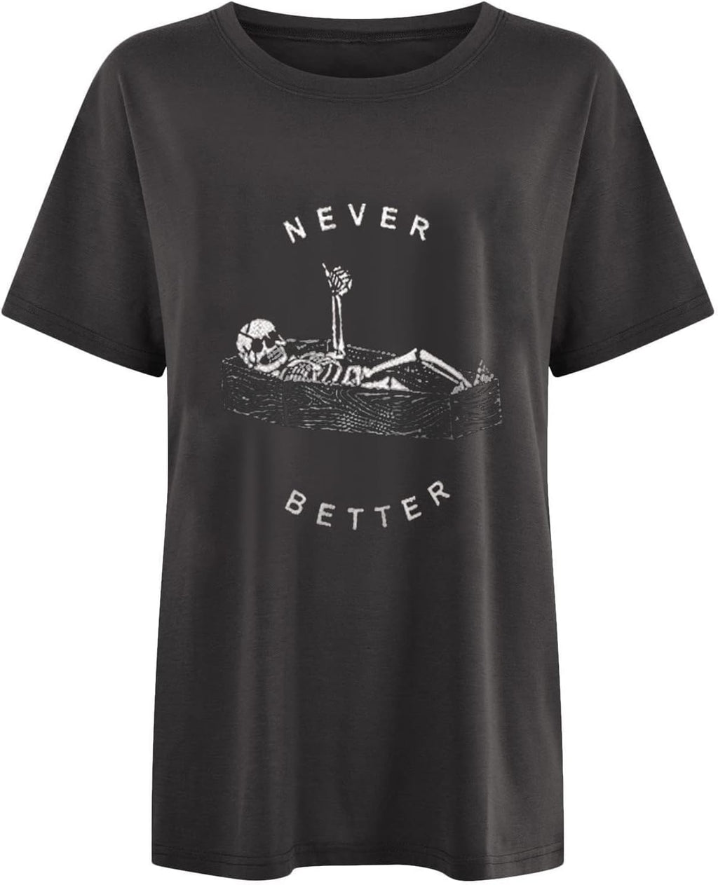 Odette - Oversized Vintage Graphic Cotton Blend T-Shirt Casual Summer Loose Fit Tee
