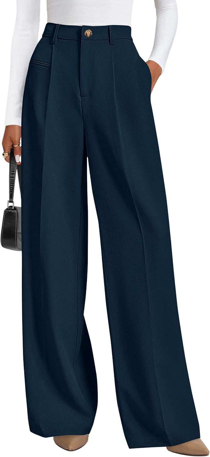 Anaëlle Women's High-Waisted Wide Leg Tailored Palazzo Trousers