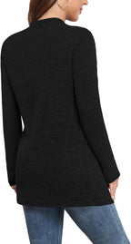 Marielle Lightweight Open-Front Long Cardigan with Pockets for Everyday Layering