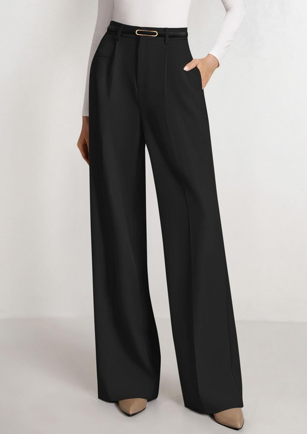 Anaëlle Women's High-Waisted Wide Leg Tailored Palazzo Trousers
