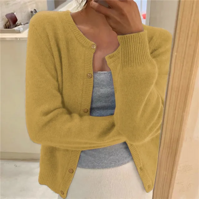Mireille Women's Soft Knit Cardigan – Relaxed Fit Lightweight Everyday Sweater