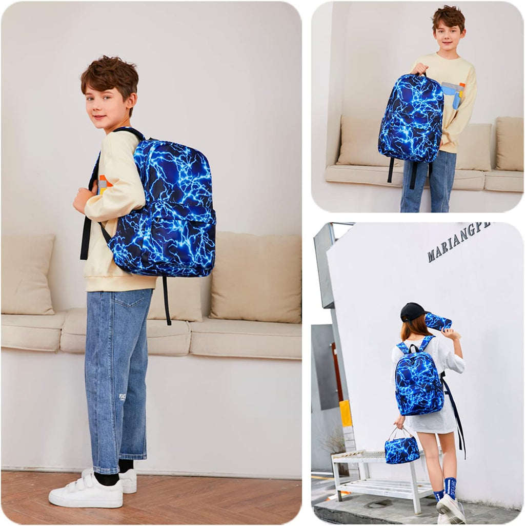 Orion Kids 17-Inch Lightning School Backpack with Laptop Sleeve and Padded Straps