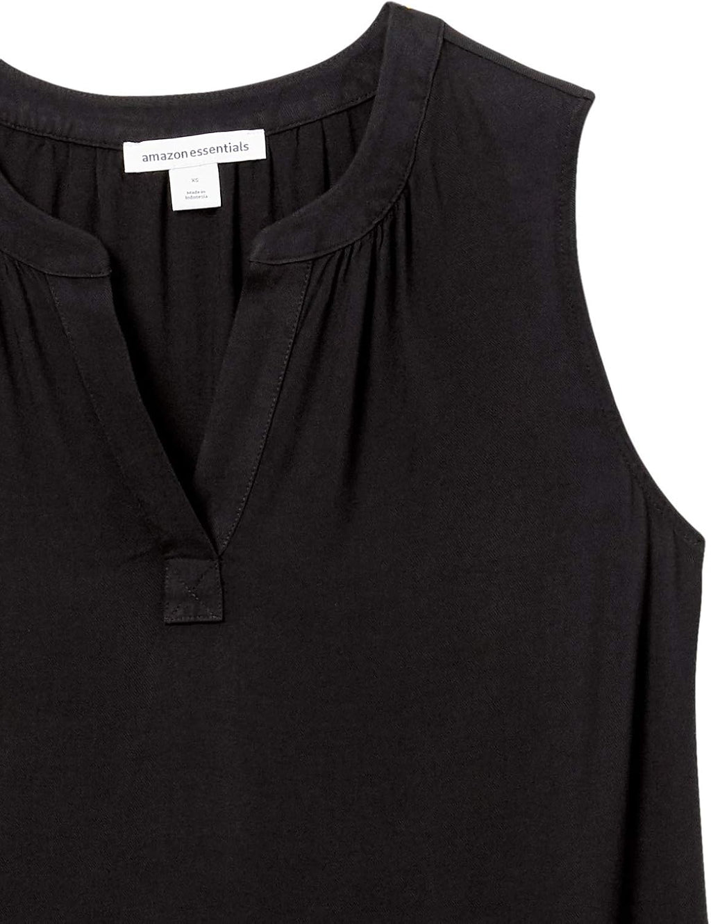 Kaelani Printed Sleeveless V-Neck Popover Shirt in Lightweight Flowy Twill Fabric
