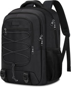 Soren Large Black Laptop Backpack with Anti-Theft Pocket and Padded Travel Straps