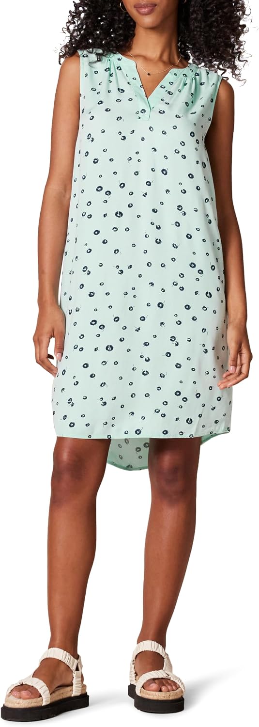 Élodine Women's Sleeveless Popover Shift Dress with Band Collar