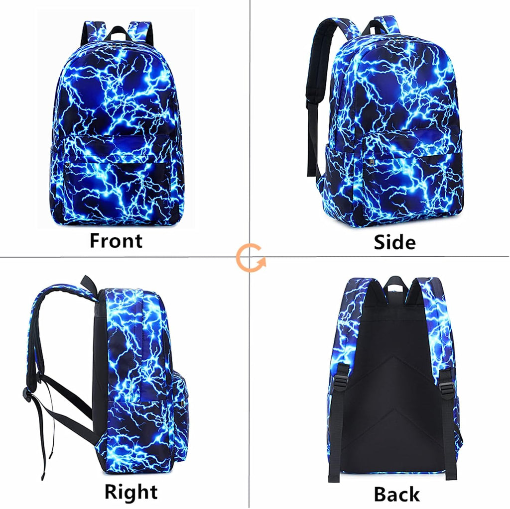 Orion Kids 17-Inch Lightning School Backpack with Laptop Sleeve and Padded Straps
