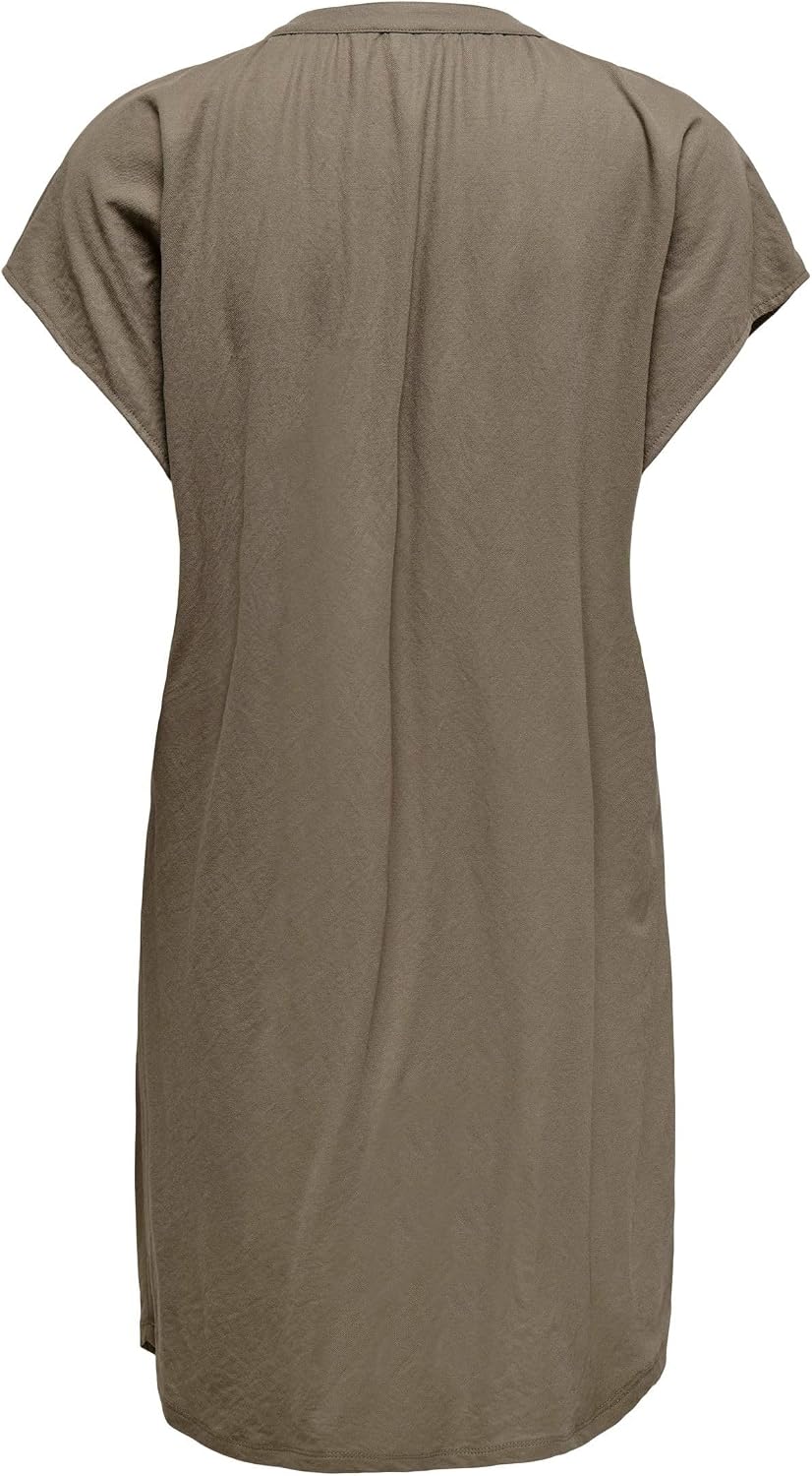 Maëlle Women's Tie-Neck Shift Midi Dress with Cap Sleeves