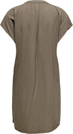 Maëlle Women's Tie-Neck Shift Midi Dress with Cap Sleeves