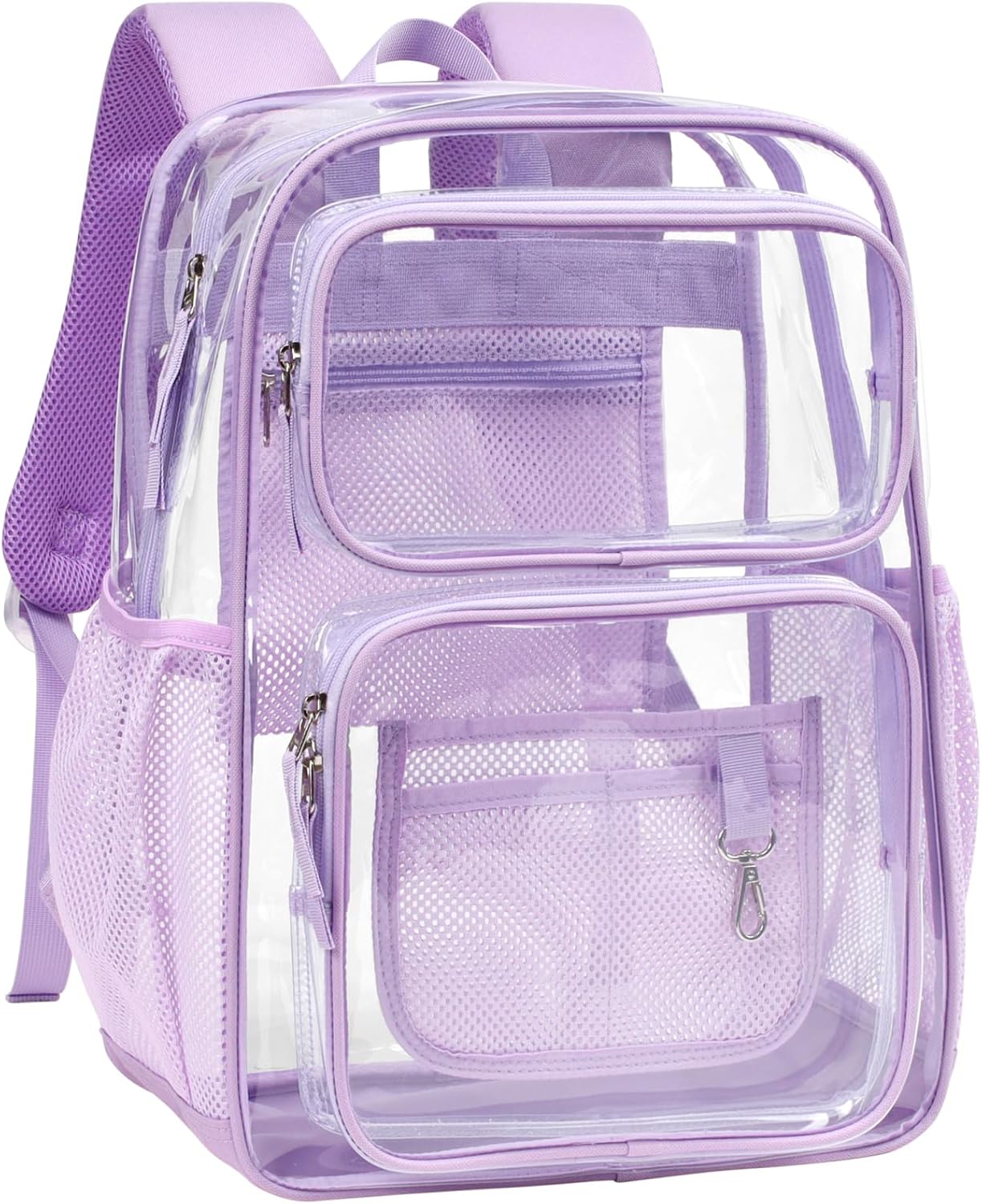 Isolde 17-Inch Heavy-Duty Clear School Backpack with Padded Straps and Laptop Fit