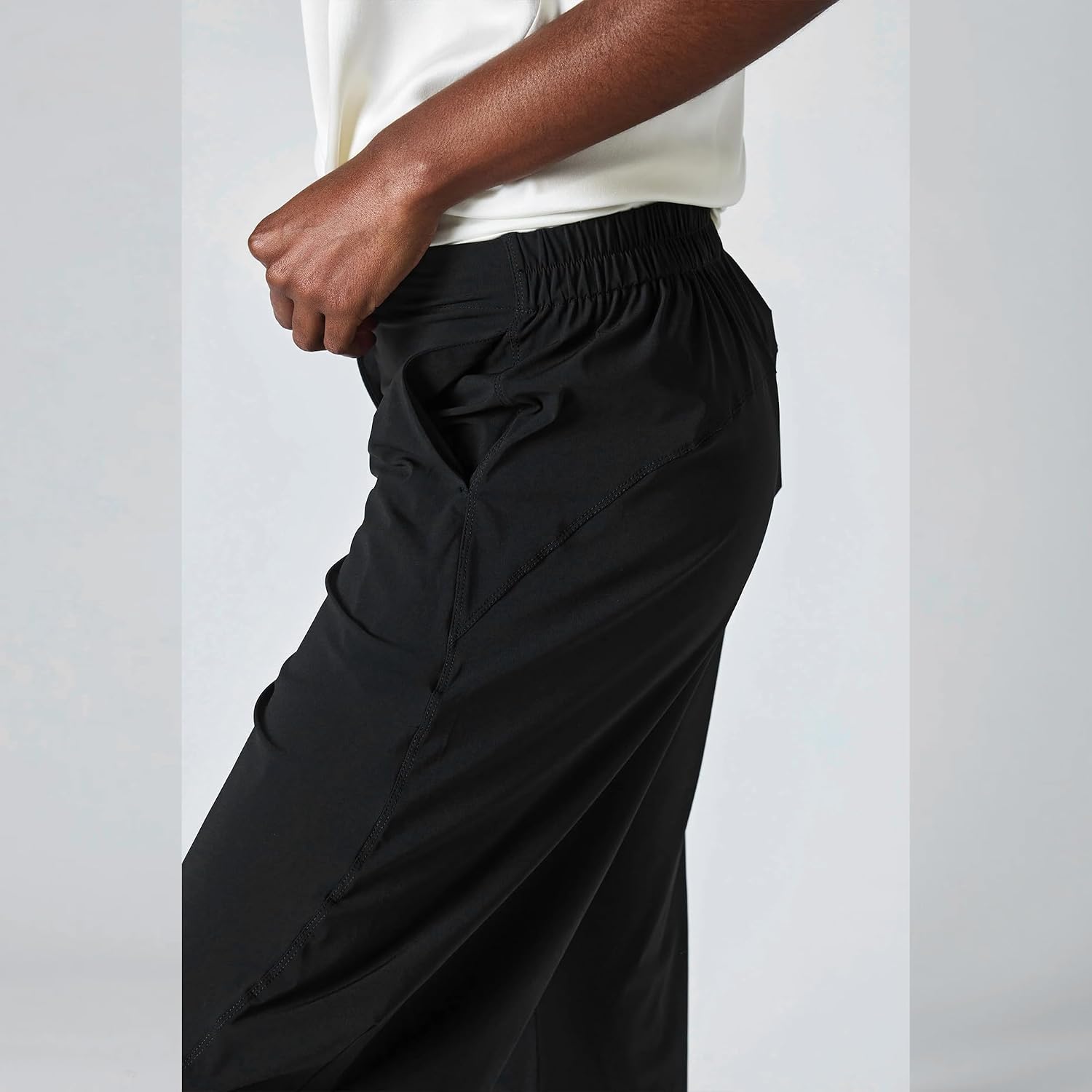 Violette Women's Barrel Leg Travel Pants with Hidden Elastic Waist & Side Pockets