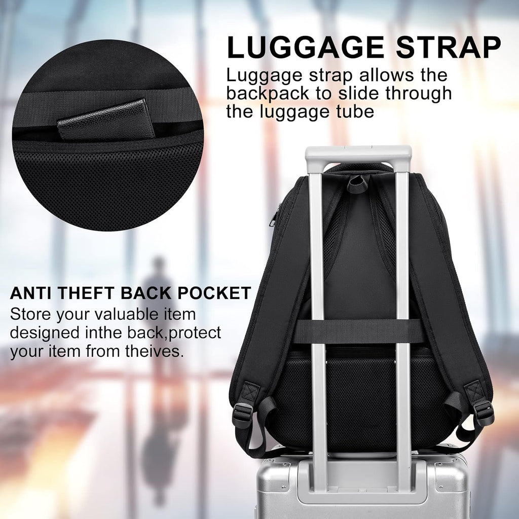 Nadia Large School Laptop Backpack with Anti-Theft Pocket and Ventilated Back Panel
