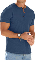 Wallace Men's Henley T-Shirt – Short-Sleeve Design, Button Neck & Tailored Fit