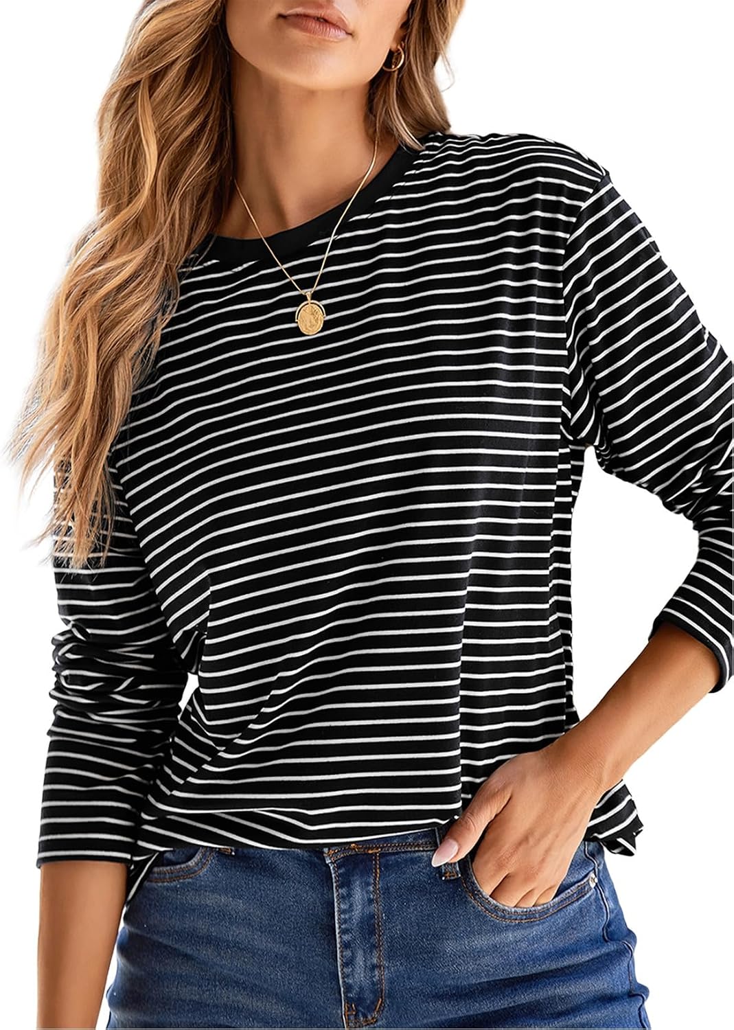 Abigail Women's Knit Top – Crewneck, Easy Fit & Gentle Stretchy Material
