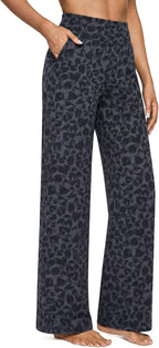 Émilienne Women's High-Waisted Wide Leg Performance Pants with Pockets