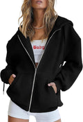 Marina Women's Zip-Up Hoodie – Drawstring Hood, Side Slip Pockets & Easy Fit