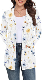 Marielle Lightweight Open-Front Long Cardigan with Pockets for Everyday Layering