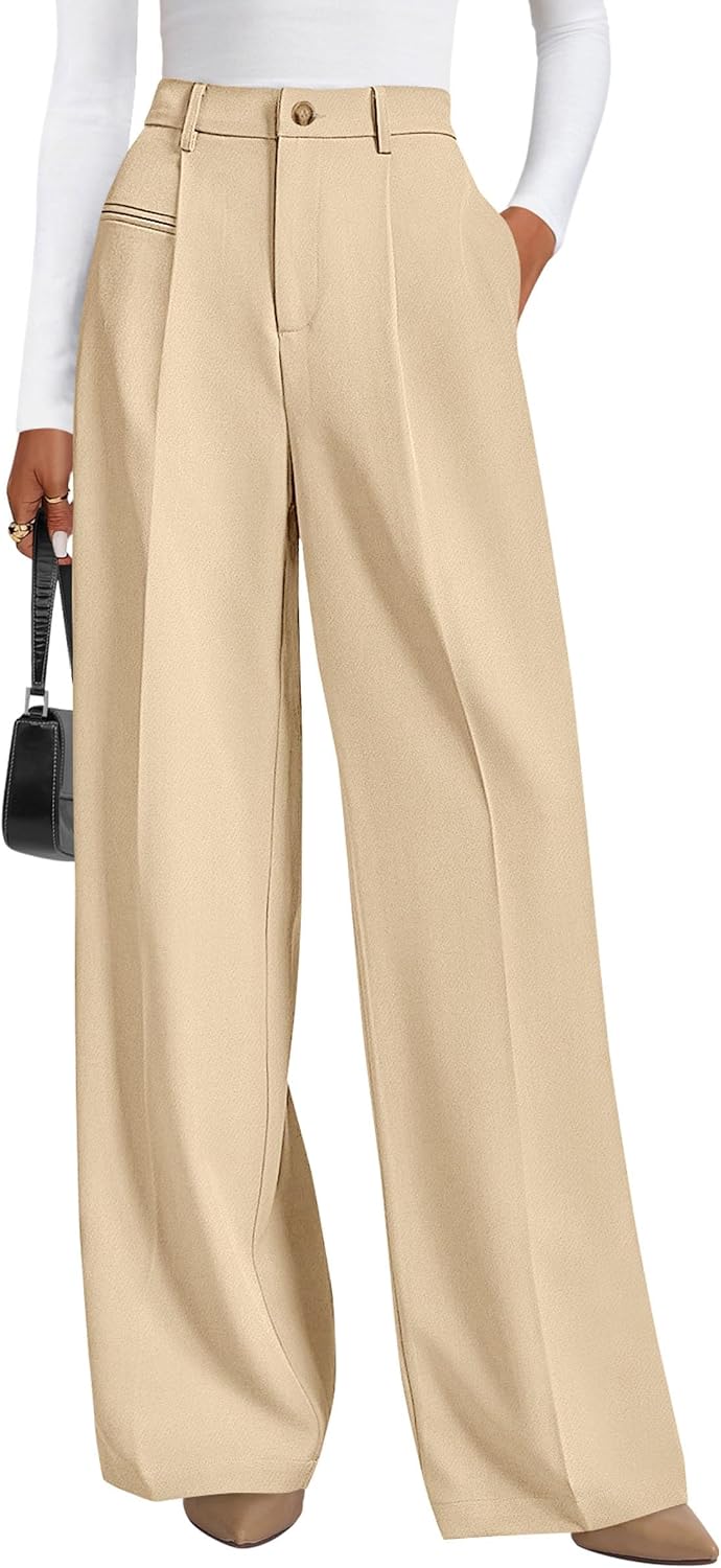 Anaëlle Women's High-Waisted Wide Leg Tailored Palazzo Trousers