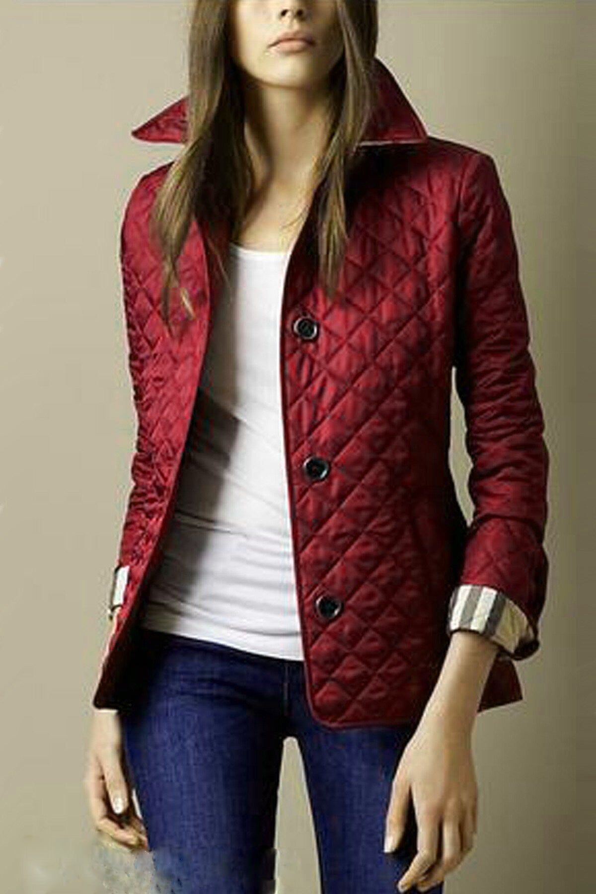 Elodie Women's Quilted Jacket – Tailored Lightweight Button-Front Jacket