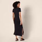 Élise Women's V-Neck Jersey Midi Dress with Side Slits