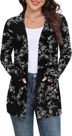 Marielle Lightweight Open-Front Long Cardigan with Pockets for Everyday Layering