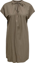 Maëlle Women's Tie-Neck Shift Midi Dress with Cap Sleeves