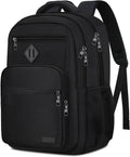 Jasper 30L Black Laptop Backpack with Anti-Theft Pocket and Padded Travel Straps