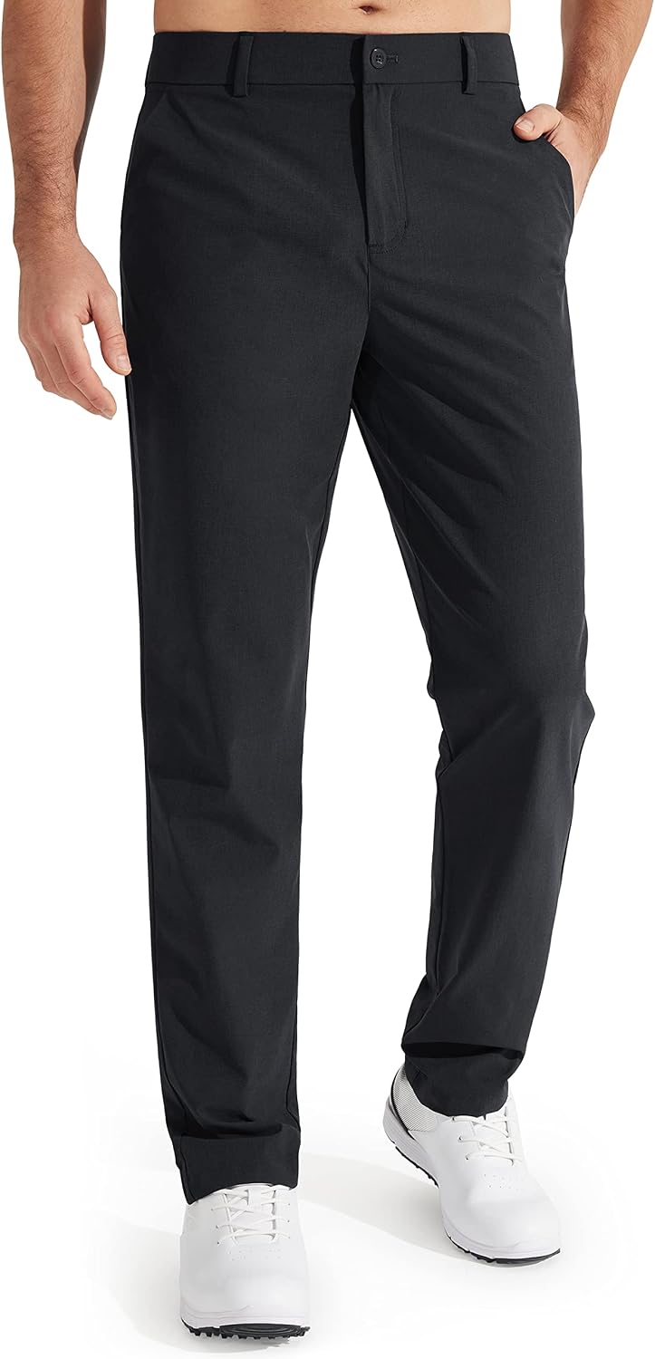 Ruaridh Men's Straight-Leg Trousers – Flexible Fabric, Belt Loops & 4 Handy Pockets